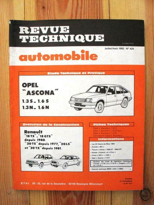 RTA - OPEL ASCONA C, Boeken, Auto's | Boeken, Gelezen, Opel, Ophalen of Verzenden