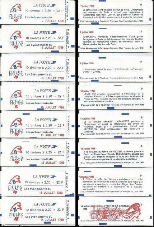 Carnets de timbres 2376-C12 Prise de la Bastille Juillet1789, Timbres & Monnaies, Timbres | Europe | France, Enlèvement ou Envoi