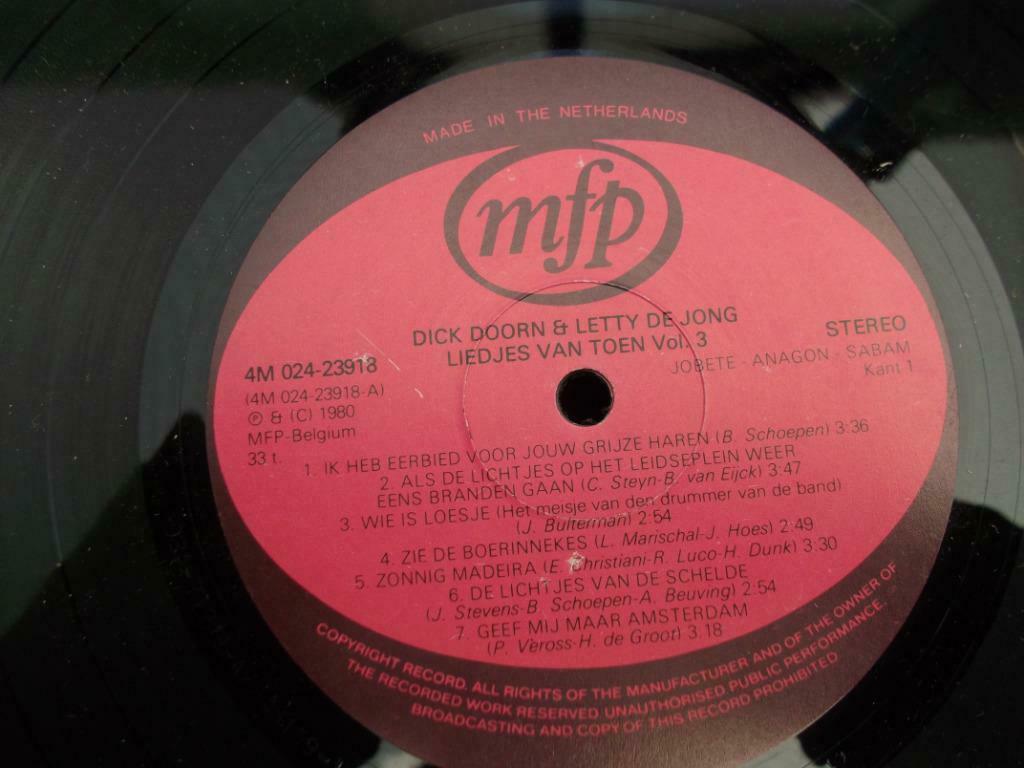 LP's zonder hoes, Enlèvement ou Envoi