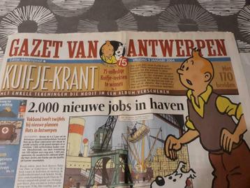kuifjeskrant  GVA ter gelegenheid van 75 jaar Kuifje, Boeken, Ophalen, Zo goed als nieuw