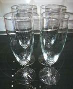 4 champagneglazen, H 17 cm, diam. 5 cm., Huis en Inrichting, Ophalen of Verzenden, Gebruikt, Glas of Glazen