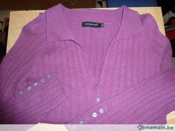 pull mauve tricot fines côtes col à boutons VU SUR MER, Vêtements | Femmes, Porté