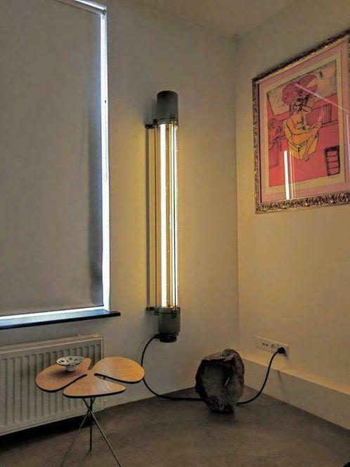 Vintage industriële lamp met DIMBAAR led en 5 jaar garantie, Antiquités & Art, Curiosités & Brocante, Enlèvement