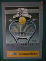 Affiche: Tennis: ''Belgian Indoor Championship Heizel'' 1988, Sports & Fitness, Comme neuf, Enlèvement ou Envoi
