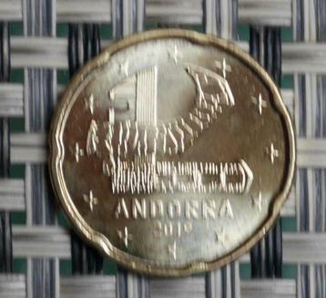20 cent Andorra 2019 UNC, Envoi, Autres pays, 20 centimes, Série