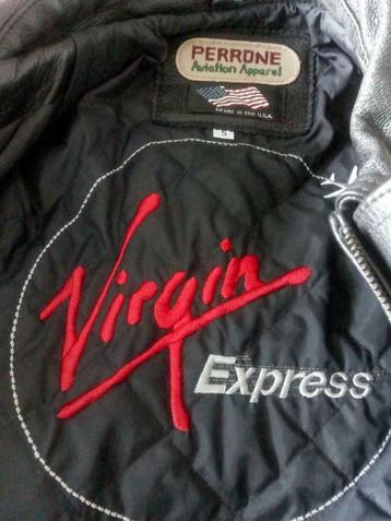 Perrone leather aviation apparel Virgin Express  beschikbaar voor biedingen