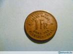 Belgisch Congo, 1 Fr,  ( 1944 ), Postzegels en Munten, Munten | Afrika, Verzenden