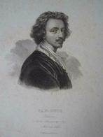 zelfportret Antoon Van Dyck ets gravure Blaizot (1740-1808), Ophalen of Verzenden