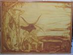 c1930 Fernand ALLARD L'OLIVIER XL studie expo KONGO paneel, Antiek en Kunst, Ophalen