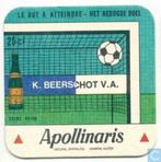 Voetbal op vintage Apollinaris-viltje x 13, Comme neuf, Autres types, Envoi