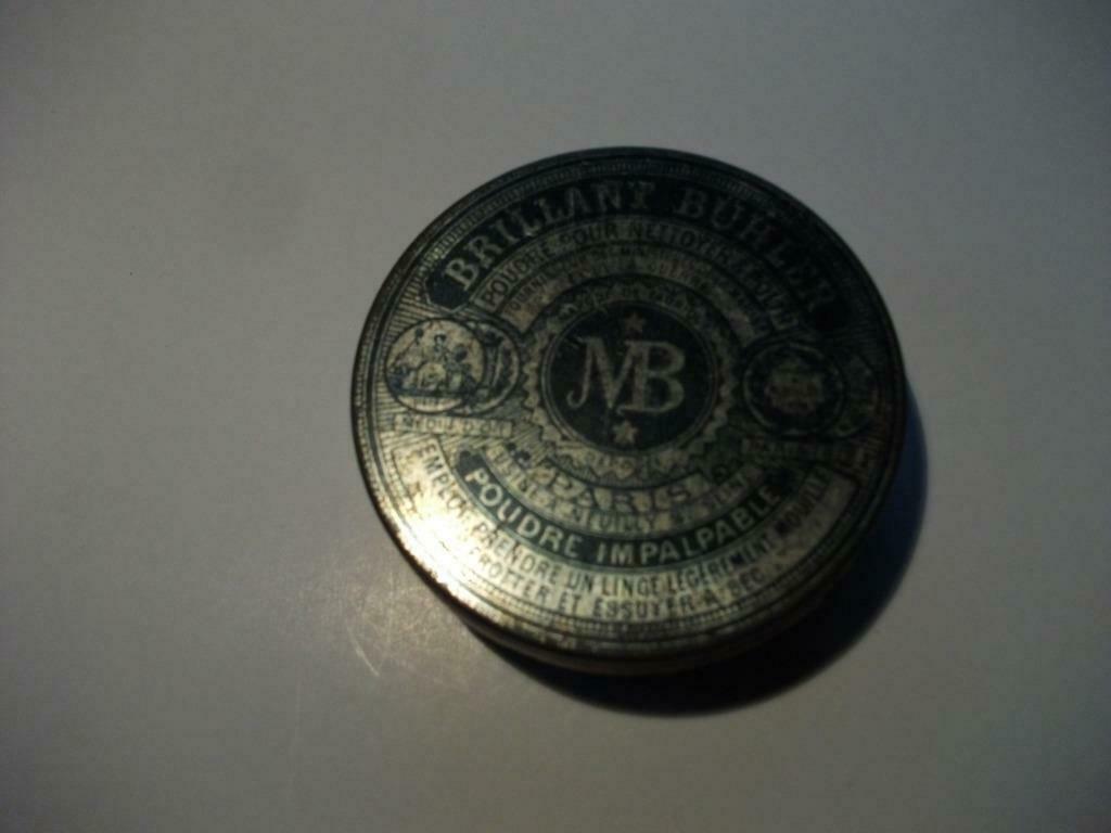 Boîte en fer blanc vintage Brillant Bühler Poudre Impalpable, Envoi, Comme neuf, Autre, Autres marques