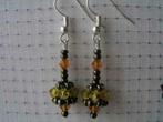 Swarovski oorringen: lime en topaz, Handtassen en Accessoires, Oorbellen, Met kristal, Hangers, Geel, Nieuw
