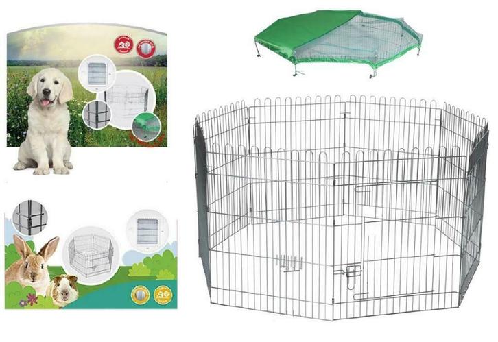 Puppy Run Métal 8-angulaire 76x61cm, Animaux & Accessoires, Accessoires pour chiens, Neuf, Enlèvement