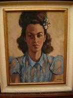 HENRI KERELS  1896-1956 huile /panneau portrait jeune femme, Antiquités & Art, Art | Peinture | Moderne, Enlèvement