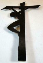 crucifix - Croix plate moderne, sculptée en tôle de fer, Enlèvement ou Envoi