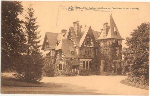 Spa lot 4 CPA Villa Neubois Kursaal Cour de la Reine jardin, Verzamelen, Postkaarten | België, Gelopen, Luik, 1920 tot 1940, Ophalen
