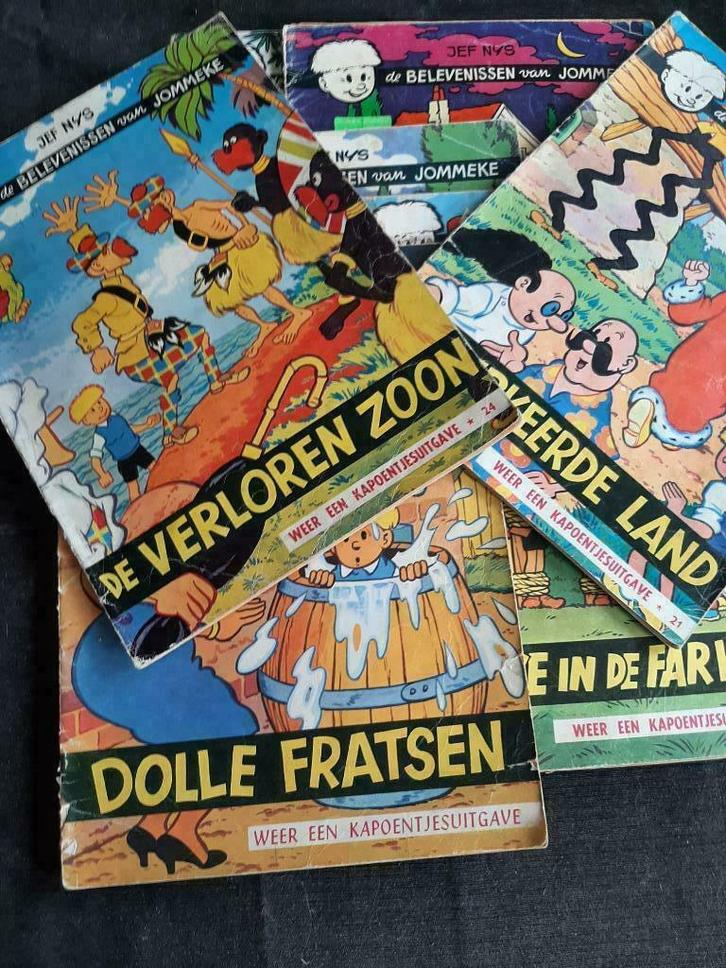 7 x JOMMEKES kapoentjesuitgaven, Boeken, Stripverhalen, Gelezen, Meerdere stripboeken, Ophalen of Verzenden