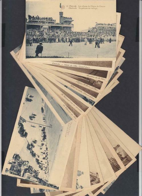 Lot de 17 cartes postales anciennes Oostende oud postkaarten, Verzamelen, Postkaarten | België, Ongelopen, West-Vlaanderen, 1920 tot 1940