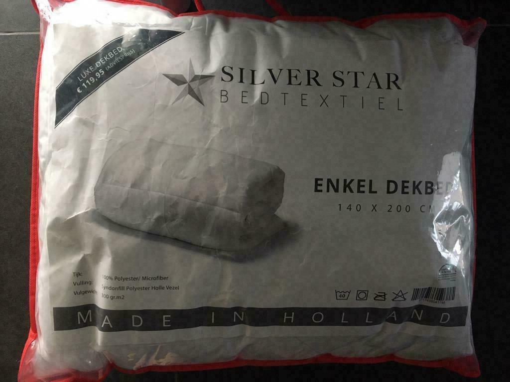 Silver Star dekbed 140x200 NIEUW, Eenpersoons, Wit, Nieuw, Ophalen of Verzenden