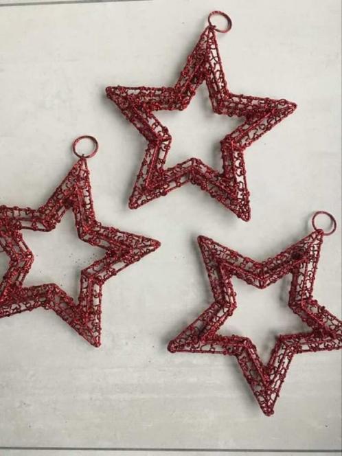 3 grote decoratieve sterren (26x26cm), Divers, Noël, Utilisé, Enlèvement