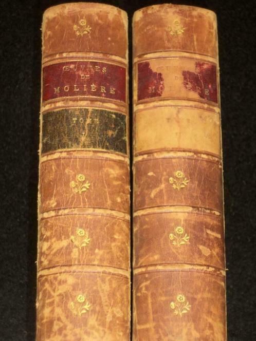 1878 Oeuvres Complètes de Molière Tome I et II Laplace Paris, Antiquités & Art, Antiquités | Livres & Manuscrits, Enlèvement ou Envoi