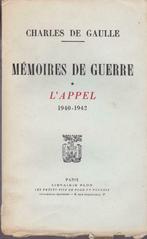 Charles de Gaulle, Mémoires de Guerre, L'appel 1940-1942., Livres, Général, Utilisé, Enlèvement ou Envoi, Deuxième Guerre mondiale