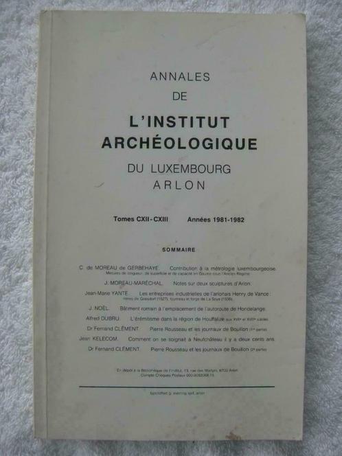 Luxembourg Institut Archéologique IAL - EO 1981 peu courant, Livres, Histoire nationale, Utilisé, Enlèvement ou Envoi