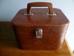 Beautycase - Vanity case - vintage, Bruin, Ophalen of Verzenden, Hardcase, Zo goed als nieuw