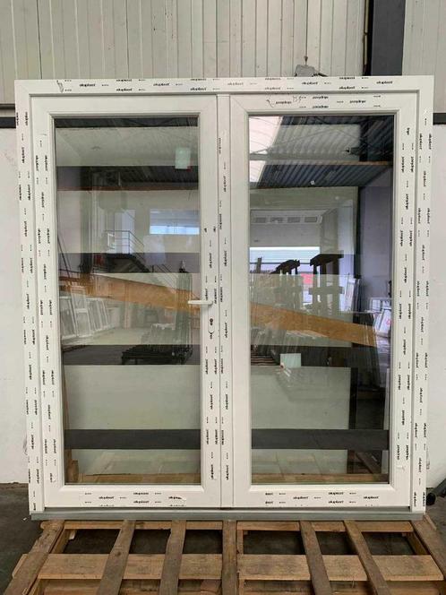 PVC dubbele deur uit STOCK - Verschillende maten - NIEUW!, Bricolage & Construction, Fenêtres & Moustiquaires, Neuf, Porte extérieure