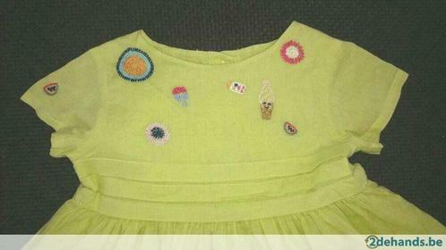 prachtig groen kleedje P'tit Filou maat 74, Kinderen en Baby's, Babykleding | Maat 74, Zo goed als nieuw, Meisje, Jurkje of Rokje