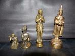 4 miniatuur beeldjes  messing / koper, Antiek en Kunst, Ophalen of Verzenden