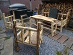 loungeset tuinset loungebank stoel hocker tafel eiken acacia, Tuin en Terras, Tuinsets en Loungesets, Ophalen, Hardhout, Nieuw