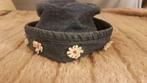 Vissershoedje / tof jeanshoedje met bloempjes voor meisje, MET, Meisje, Hoed, Ophalen of Verzenden