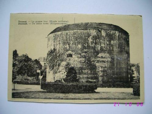 Postkaart : Doornik : De dikke toren., Collections, Cartes postales | Belgique, Non affranchie, Hainaut, Envoi