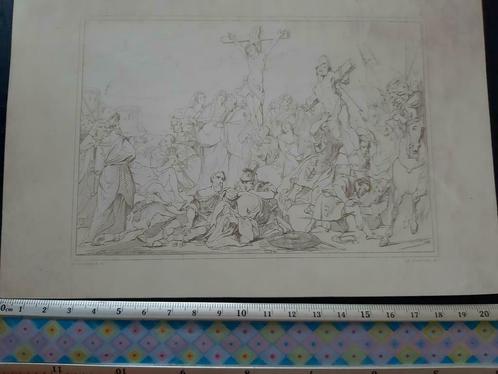 Porseleinkaart Kruising Jesus Christus / Ch.Ongena, Antiek en Kunst, Kunst | Litho's en Zeefdrukken, Ophalen of Verzenden