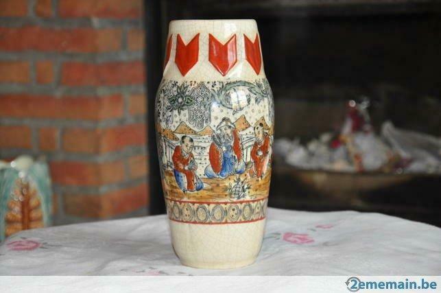 §  vase wasmuel art deco decor japonisant, Antiek en Kunst, Antiek | Keramiek en Aardewerk, Ophalen
