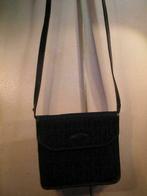 L.FERAUD:PETIT SAC BANDOULIERE TISSUS MONOGRAM+CUI, Handtassen en Accessoires, Ophalen of Verzenden, Gebruikt, Blauw, Overige merken