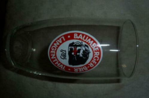 #C bier glas BAUMBERGER - BIER 1785 Langenthal 0,3L, Verzamelen, Glas en Drinkglazen, Gebruikt, Bierglas, Ophalen of Verzenden