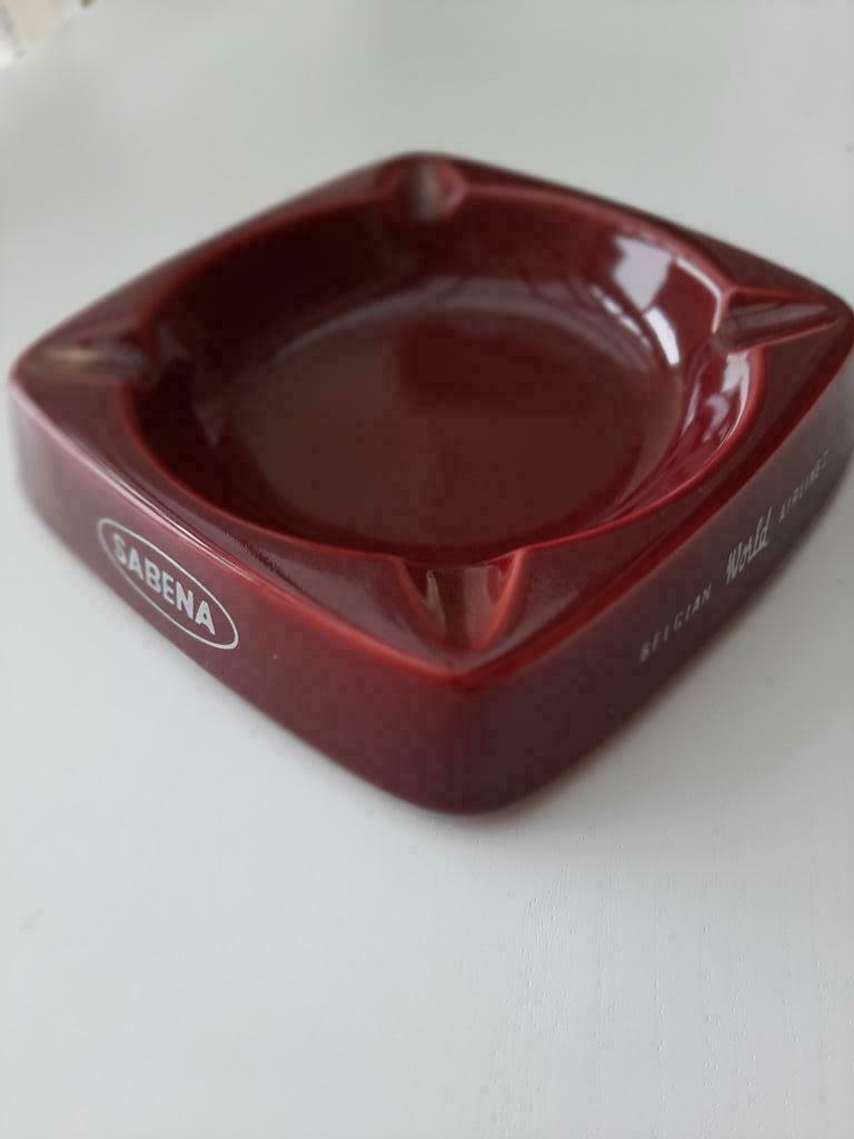 cendrier rouge  SABENA en céramique comme neuf, Collections, Enlèvement ou Envoi, Comme neuf