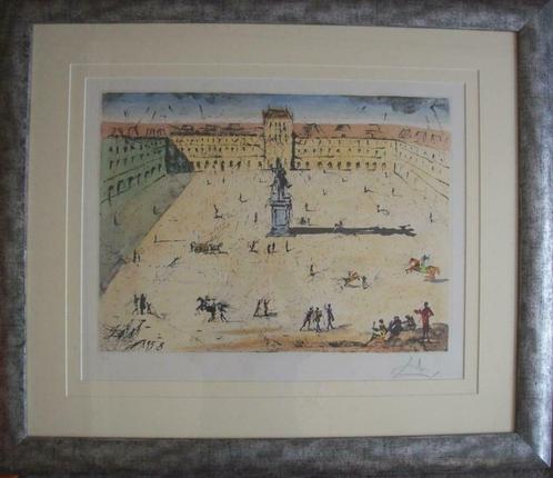 "La grande place des Vosges" - Salvador Dali, Antiek en Kunst, Kunst | Etsen en Gravures, Ophalen of Verzenden