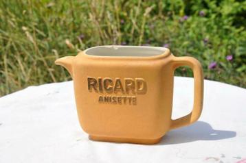 § pichet rectangulaire ricard anisette en faience, Enlèvement ou Envoi, Utilisé, Autres types