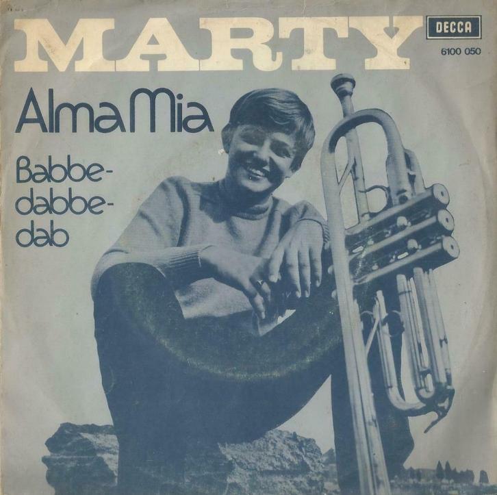 Marty – Alma Mia / Babbe-dabbe-dab – Single, Cd's en Dvd's, Vinyl Singles, Gebruikt, Single, Nederlandstalig, 7 inch, Ophalen of Verzenden