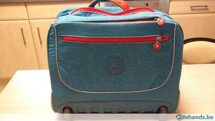 Trolleyboekentas kipling blauw, Diversen, Schoolbenodigdheden, Gebruikt