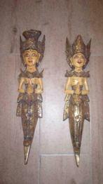 couple de statues en bois 63 cm d' Indonésie, Enlèvement ou Envoi