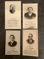 4 nécrologies avec photo de 1940 - 1962, Collections, Images pieuses & Faire-part, Envoi, Image pieuse