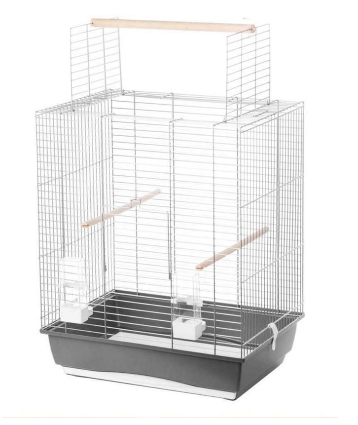 Vogelkooi Big Ara Zilver-Grijs, Dieren en Toebehoren, Vogels | Hokken en Kooien, Nieuw, Vogelkooi, Kunststof, Ophalen