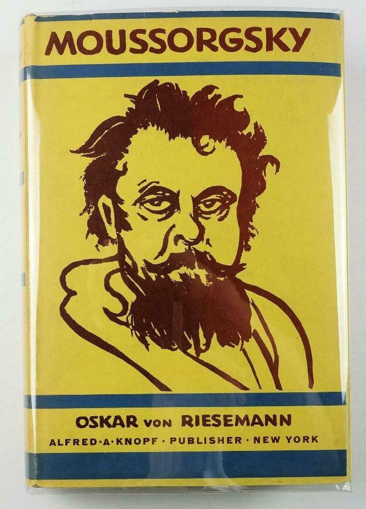 [Componist] Moussorgsky 1929 Riesemann MET stofomslag, Antiek en Kunst, Antiek | Boeken en Manuscripten, Ophalen of Verzenden