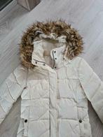 Veste doudoune beige capuche col fausse fourrure- Zara - S, Zara, Beige, Taille 36 (S), Porté