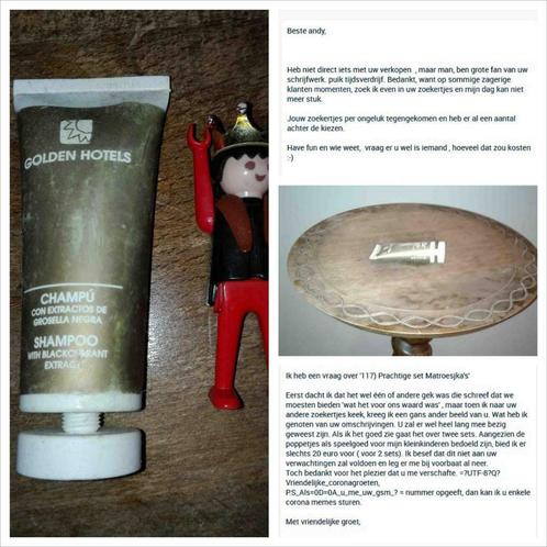 223) het gouden tubeke ( Collector item van Golden Hotels ), Antiek en Kunst, Kunst | Beelden en Houtsnijwerken, Ophalen of Verzenden