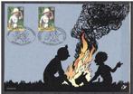 Année 2001 : Carte souvenir 3048HK - Tintin au Congo, Enlèvement ou Envoi